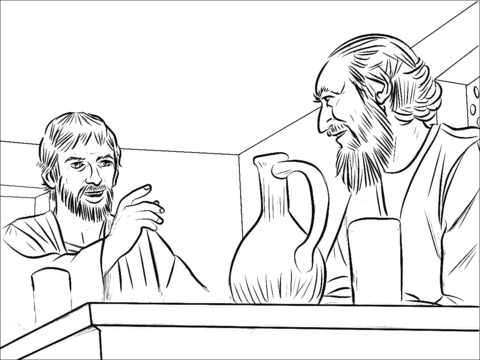 Ananias And Paul Coloring Page